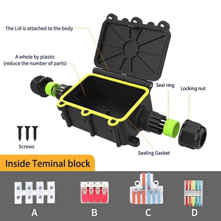 Electrical Junction Box 2 Way With Terminal Block M2068-2T